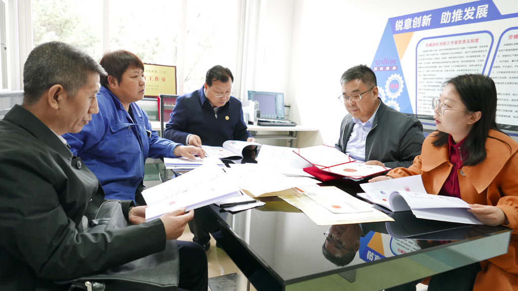 甘肅省人社廳郝清一行實地審核展海瑜技能大師工作室 甘肅省人社廳郝清一行實地審核展海瑜技能大師工作室